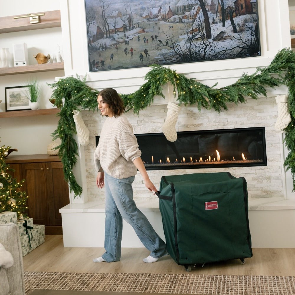 Rolling Telescoping Ornament Storage [Einstellbar] - (Holds 120+ Ornamente)
