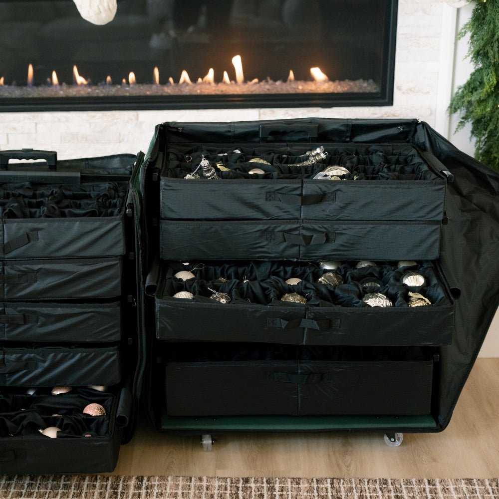 Rolling Telescoping Ornament Storage [Einstellbar] - (Holds 120+ Ornamente)