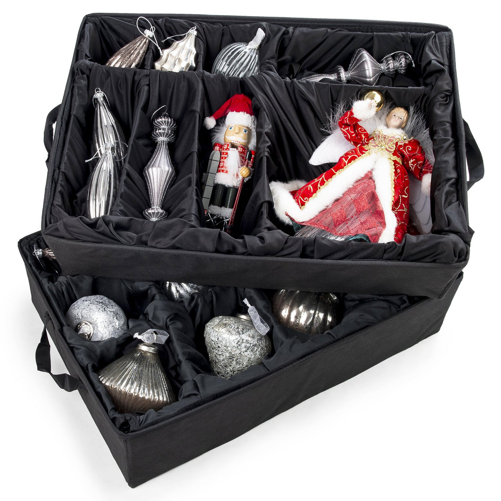 Verstellbare Ornament Aufbewahrungsbox mit Trays - hält 48 Ornamente