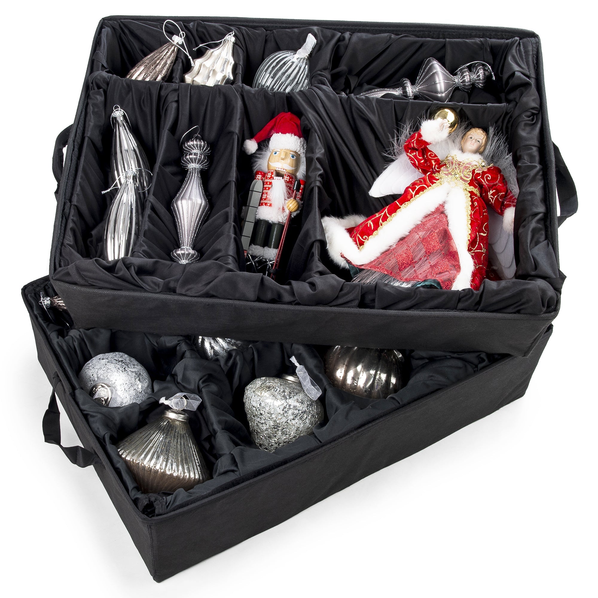Verstellbare Ornament Aufbewahrungsbox mit Trays - hält 48 Ornamente
