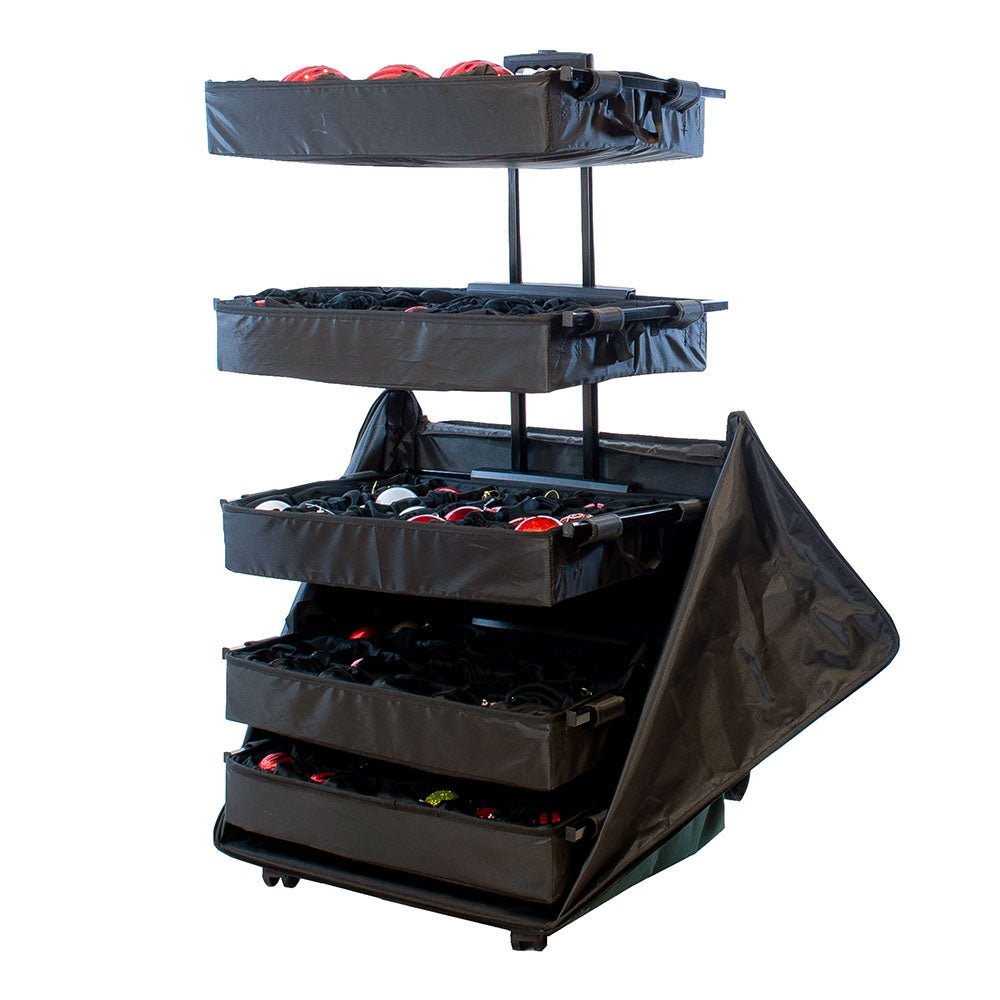 Rolling Telescoping Ornament Storage [Einstellbar] - (Holds 120+ Ornamente)
