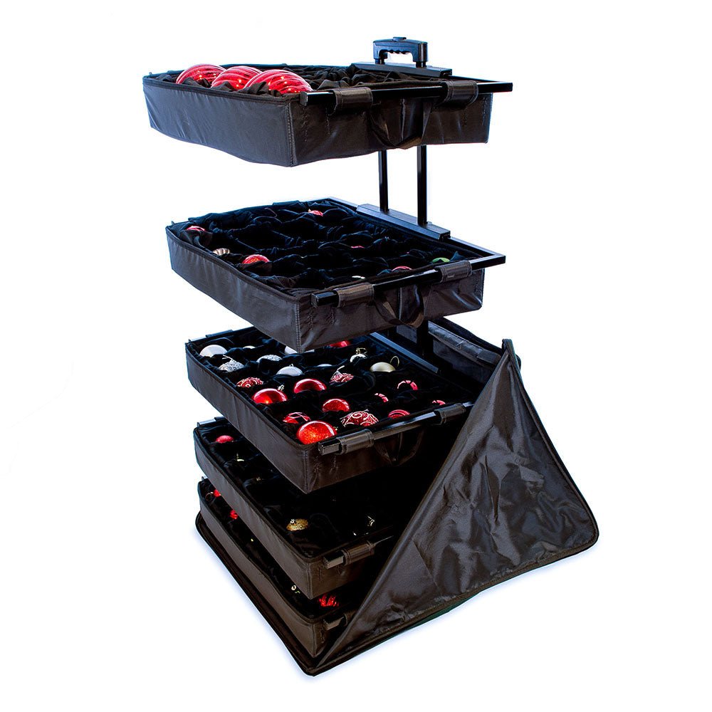 Rolling Telescoping Ornament Storage [Einstellbar] - (Holds 120+ Ornamente)