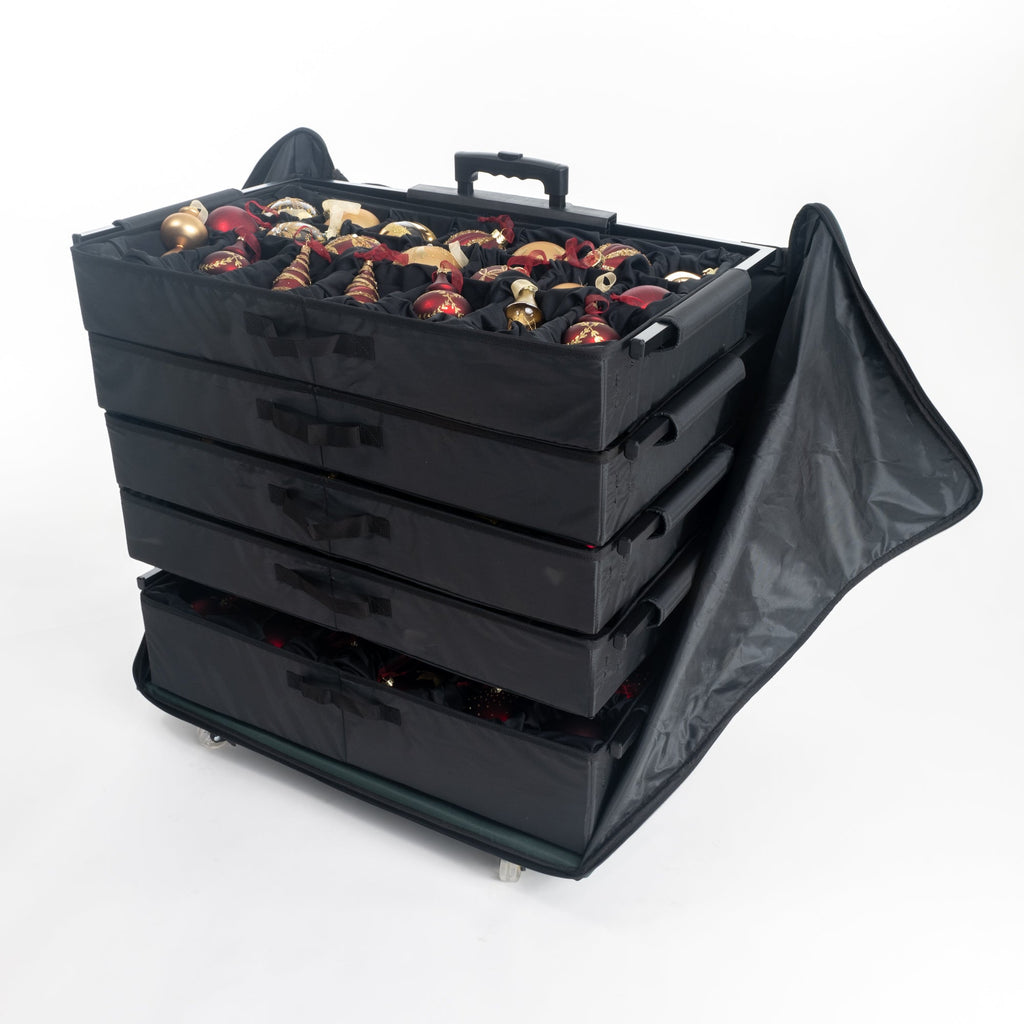 Rolling Telescoping Ornament Storage [Einstellbar] - (Holds 120+ Ornamente)