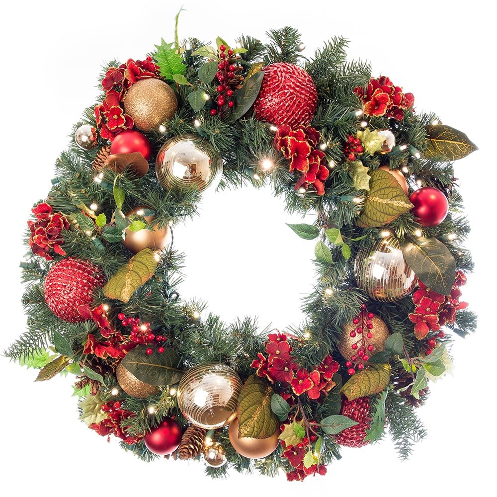 Scharlachroter Hydrangea Weihnachtskranz