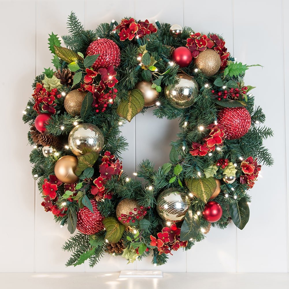 Scharlachroter Hydrangea Weihnachtskranz
