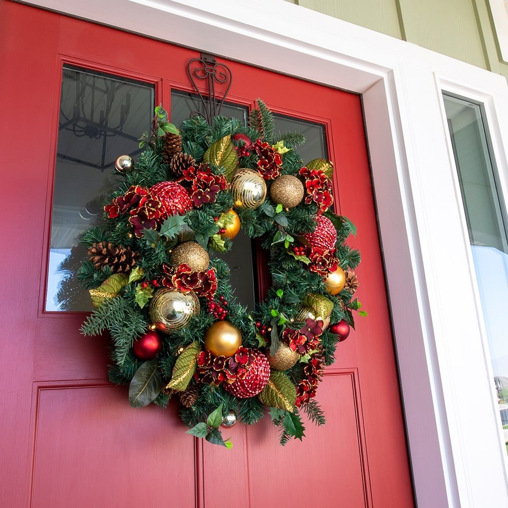 Scharlachroter Hydrangea Weihnachtskranz