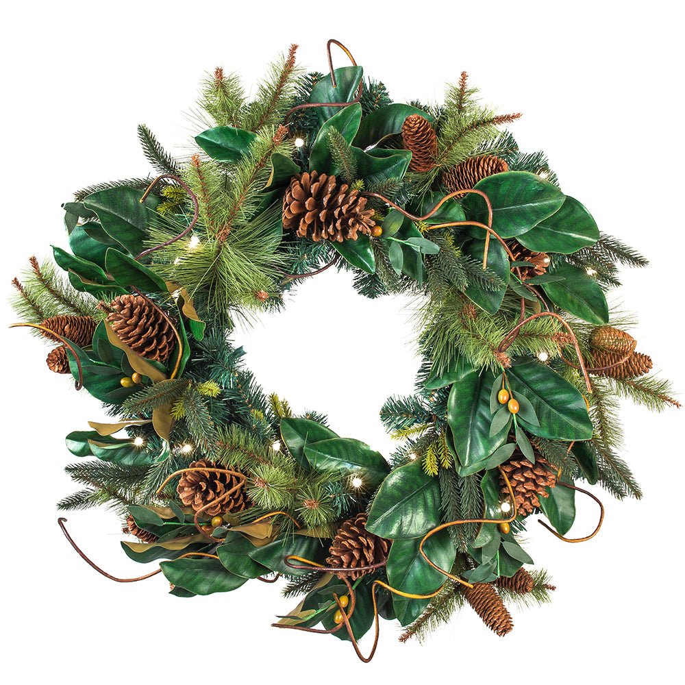 Magnolia Kranz mit Pinecones