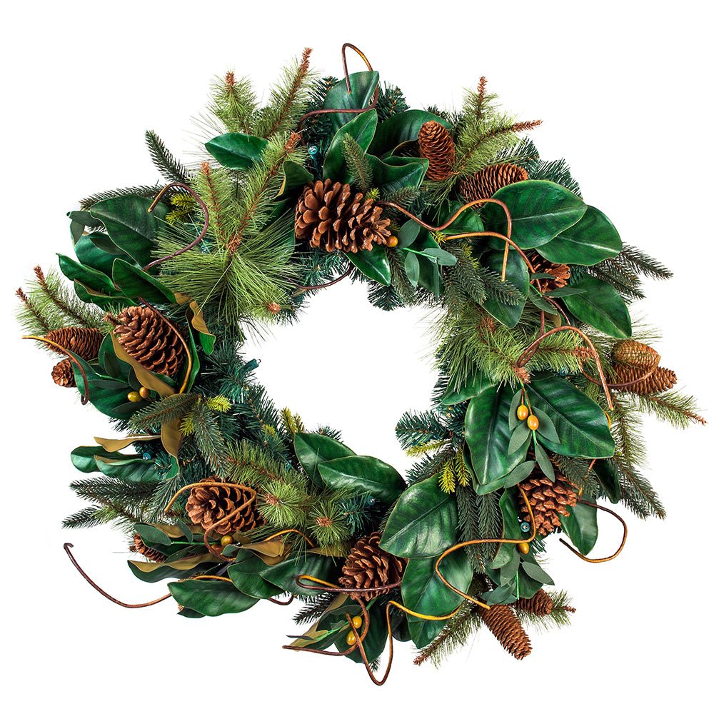 Magnolia Kranz mit Pinecones