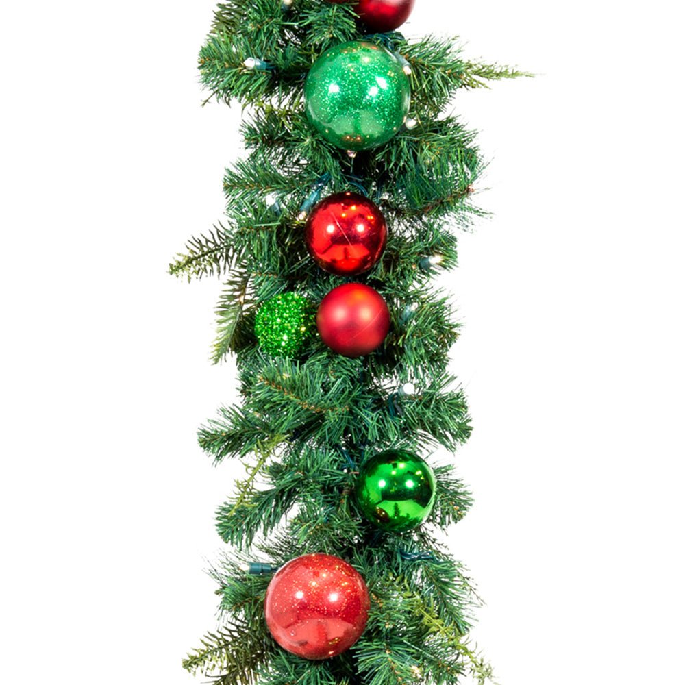 Weihnachts-Cheer Red & Green Garland - 9 Fuß