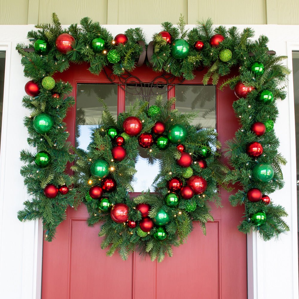 Weihnachts-Cheer Red & Green Garland - 9 Fuß