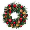 Klassisches Gold & Roter Weihnachtskranz