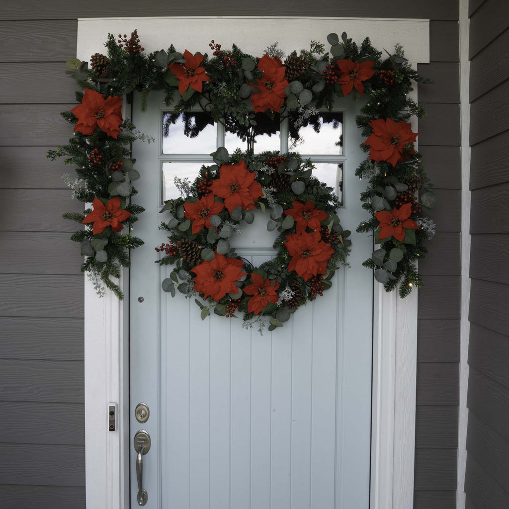 Weihnachts-Poinsettia Weihnachtsgarnelen