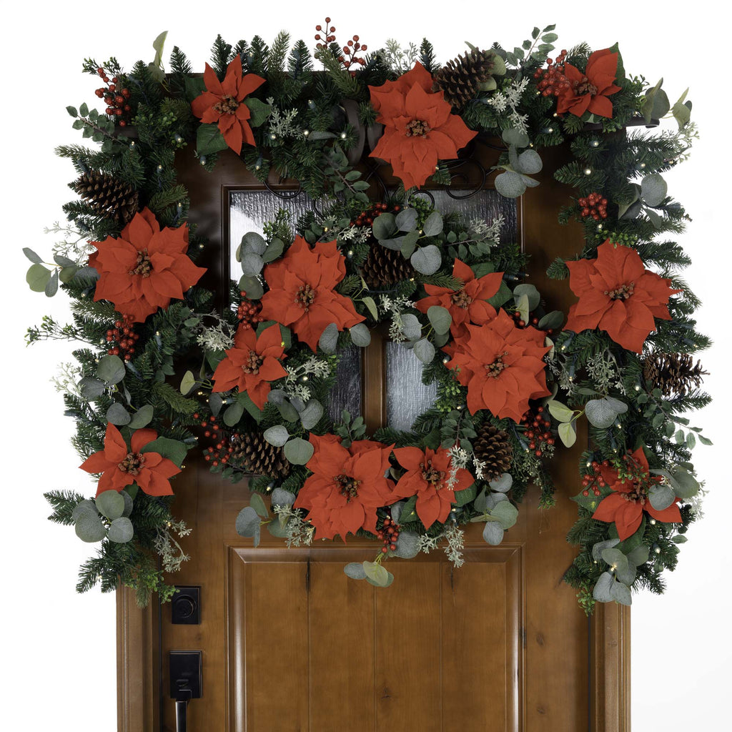 Weihnachts-Poinsettia Weihnachtsgarnelen