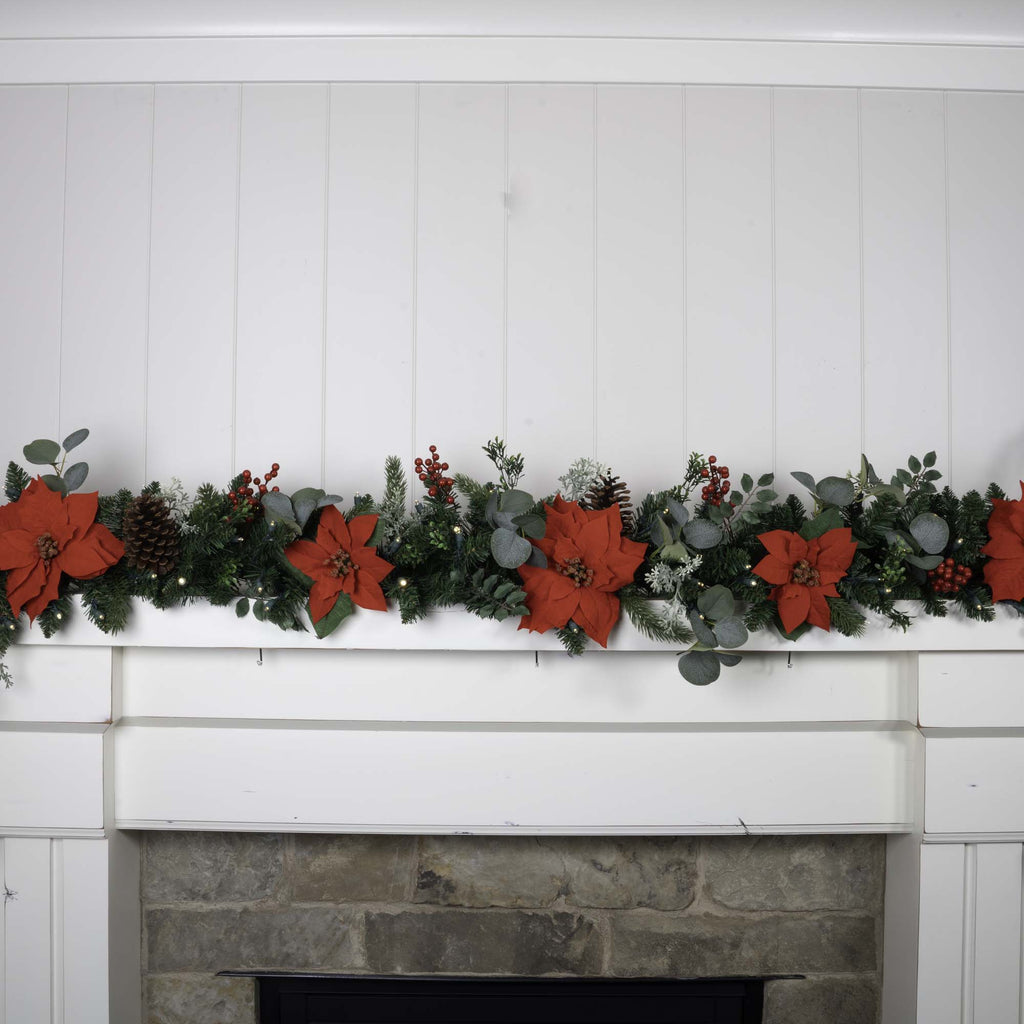 Weihnachts-Poinsettia Weihnachtsgarnelen