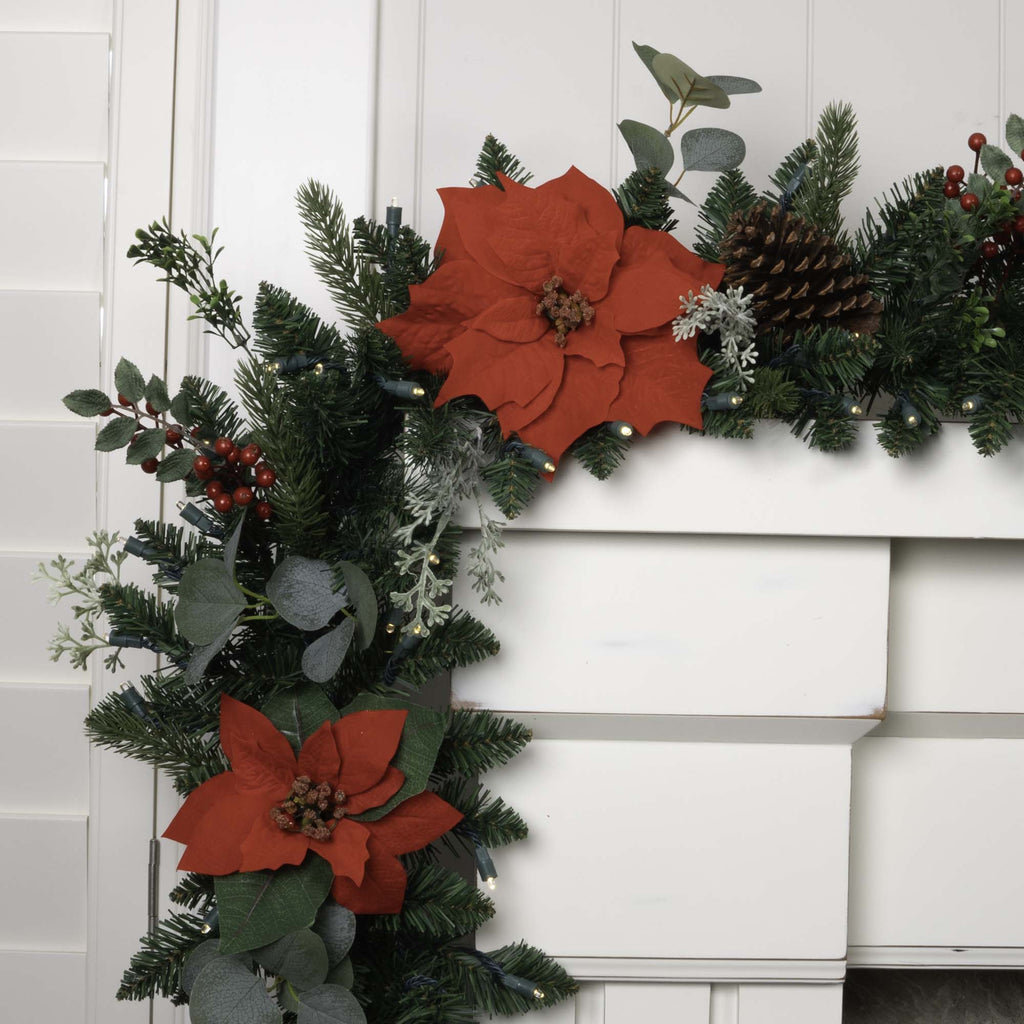 Weihnachts-Poinsettia Weihnachtsgarnelen
