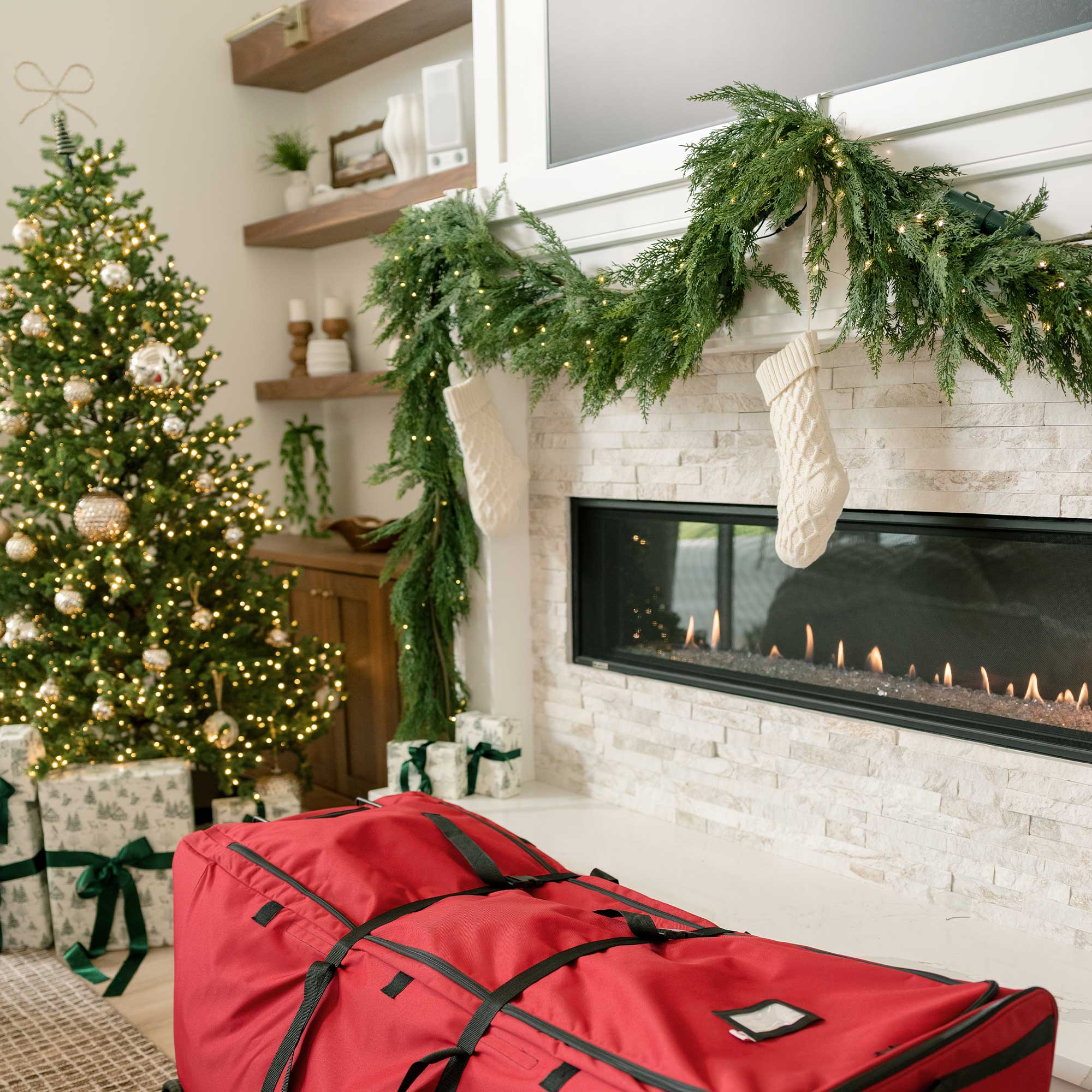 Cypress Pre-Lit LED Garland